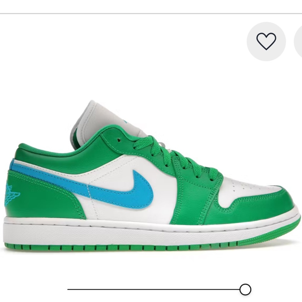Nike Jordan 1 Low Lucky Green Aquatone size 7 NEW